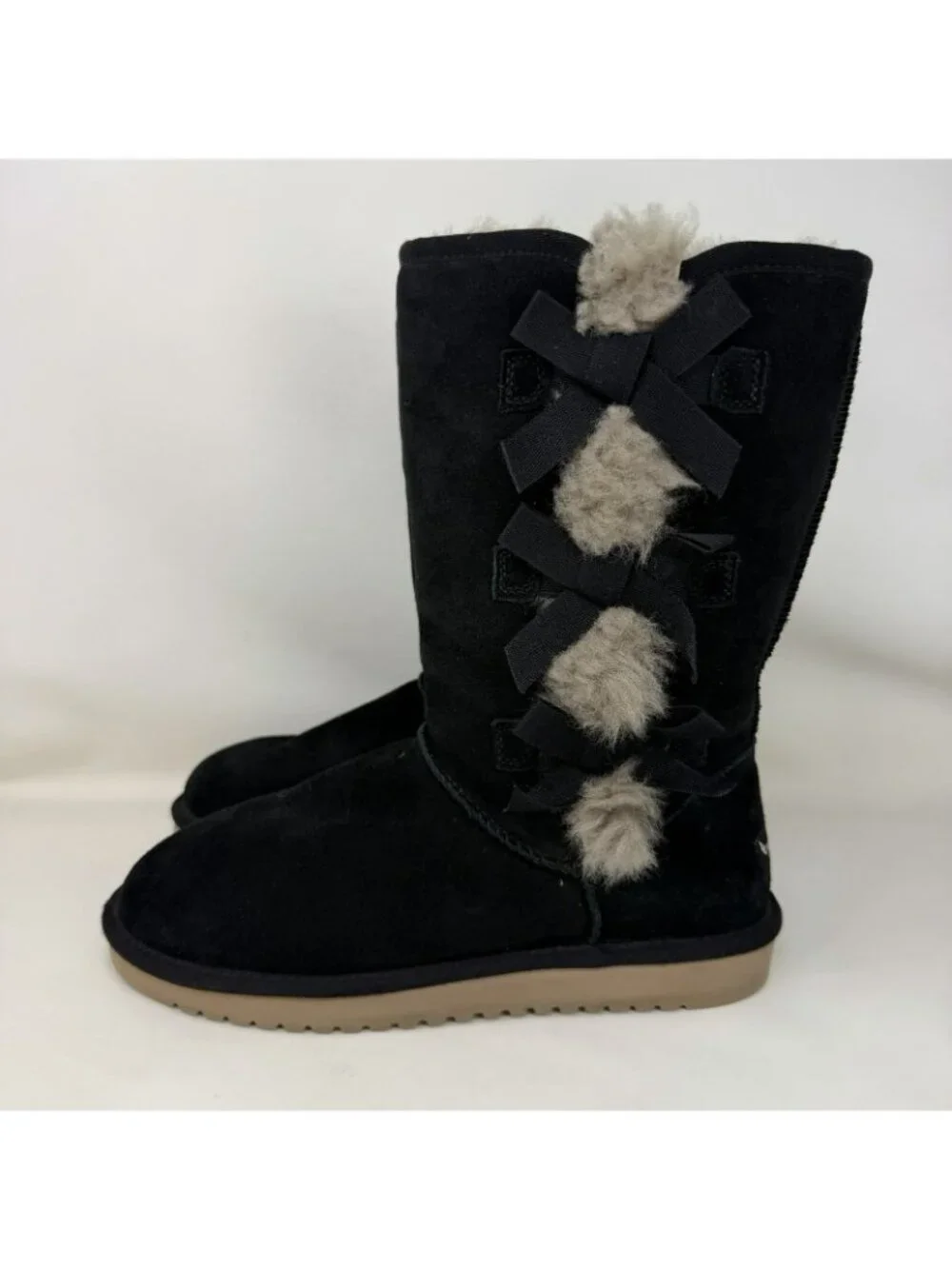 Koolaburra by UGG Victoria Tall Boots Black Women's Size US 8